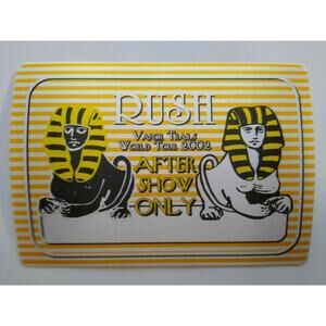 Rush Vapor Trail Backstage Pass Egyptian Original 2002 Hard Rock Music Yellow